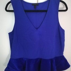 J.Crew Women's Sleeveless Blouse V-Neck Size M Blu